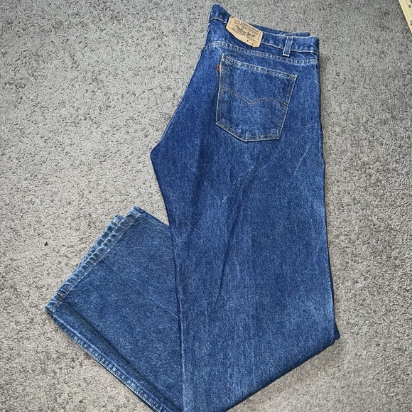 Vintage Levis 505 Jeans Mens 40x32 Actual Denim Orange Tab USA DARK 20505 0217 - Picture 1 of 8